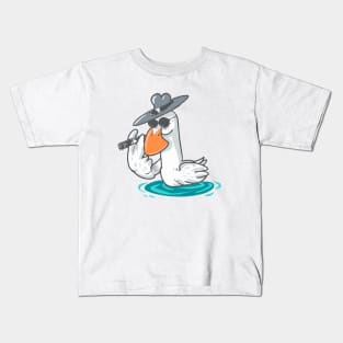 funny duck boss cartoon Kids T-Shirt